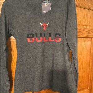 Fanatics Women's Charcoal Bulls Long Sleeve Tee